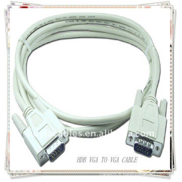 High Quality White HDB15 PIN CABLE MM VGA SVGA CABLE projecteur, moniteur LCD